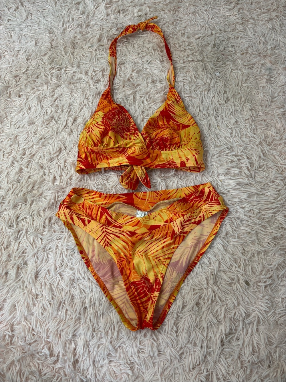 Vintage Y2K ocean dreams tropical swimsuit set size 12